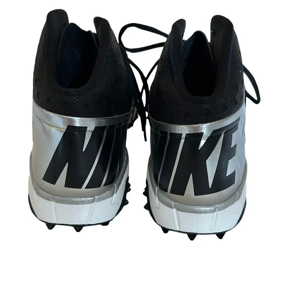 Nike Men's Vapor Pro Zoom Black & Silver Lace Up Track Football Size 13 NWOT